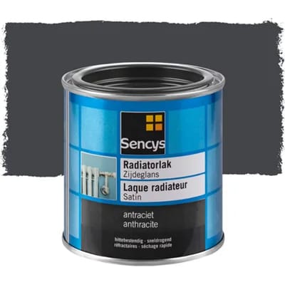 Sencys Radiatorlak Zijdeglans Antraciet 250ml