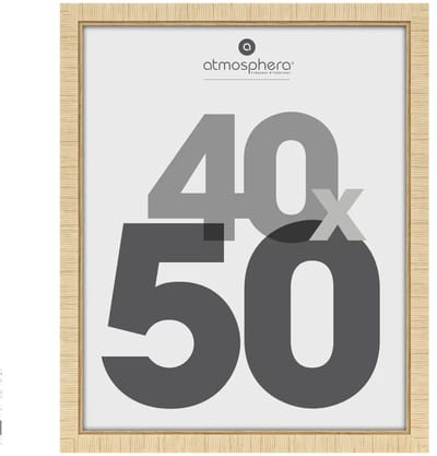 Atmosphera Fotolijstje Bali - voor 40 x 50 cm foto - beige - mdf/glas - ornament frame 45 x 55 cm - staand/hangend