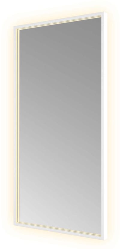 Hotbath &More SQU510 Square spiegel 50x100cm met verlichting, spiegelverwarming, kleurwissel, dimbaar en afstandsbediening mat wit