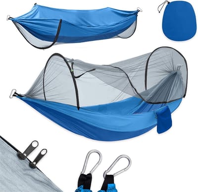 Kampeerhangmat met klamboe - Outdoor hangmat Reishangmat - Kamperen en Reizen - Ultralicht en Sneldrogend - 260 x 140 cm