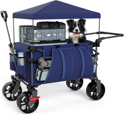 ZMR® Bolderkar Opvouwbaar Luchtbanden - Bolderkar - Bolderkar Opvouwbaar - Blauw - 108cm x 53cm x 108cm