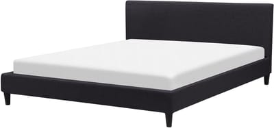 FITOU - Tweepersoonsbed - Zwart - 180 x 200 cm - Polyester