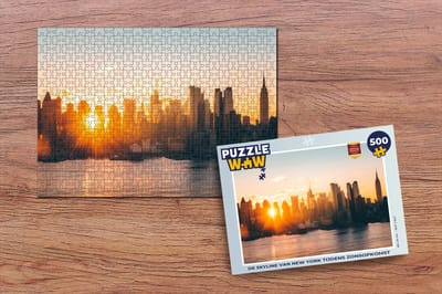 Puzzel New York - Skyline - Zon - Legpuzzel - Puzzel 500 stukjes