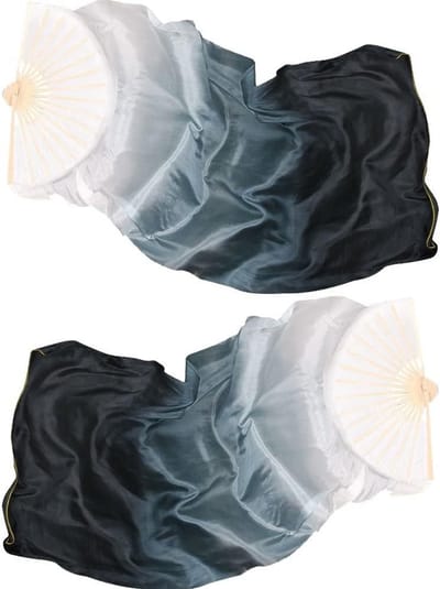 Danswaaiers Zijde - Buikdans Waaiers - Optredens Verbeteren - Echt Zijden Doek - 180 x 90 cm - Gemengde Kleuren