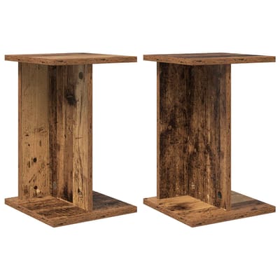 vidaXL - Plantenstand - 2 - st - Oud - hout - 25 - x - 25,5 - x - 40,5 - cm - Bewerkt - hout