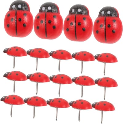 Dierenvormige Punaises - Decoratieve Spijkers - Prikbord Decoratie - Vervangbare Koppen - 15 x 12 x 9 mm - Gekleurd