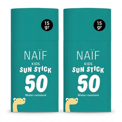 Naïf - Zonnebrand Stick - Voordeelset - Baby & Kids - Zonbescherming - SPF50 - 0% Parfum - Beschermend - 2x15g