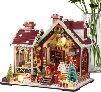 Miniatuur Huis Bouwpakket - 3D Houten Puzzel - Creatief Hobby Project - Gedetailleerd Handwerk