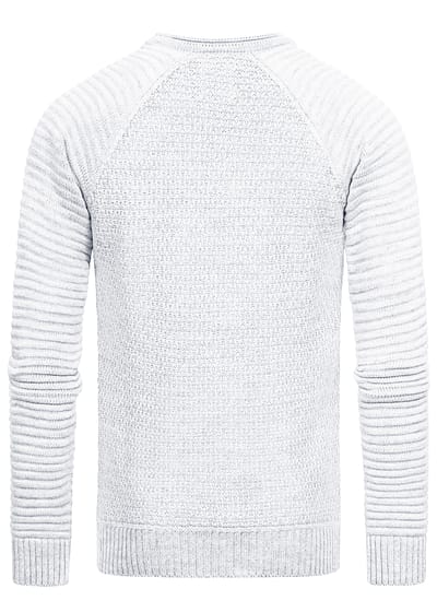 Zware biker Chunky trui met ronde hals