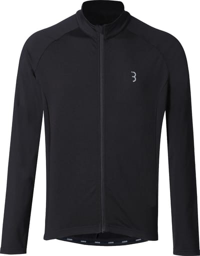 BBB Cycling Transition Lange Mouwen Fietsshirt Heren en Dames - 10-15 °C - MTB en Wielrenshirt met 3 Achterzakken - Zwart