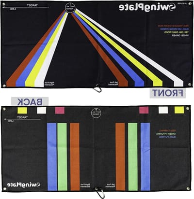 Golfhanddoek Linkerhand - Golf Trainingshulp - Golfslag Verbeteren - Dubbelzijdig Trainingsontwerp - One size - Zwart