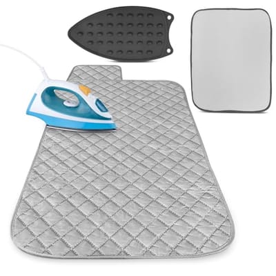 Hittebestendige Strijkplankkussen met Siliconen Pad - Draagbare, Antislip Strijkmat voor Tafelblad