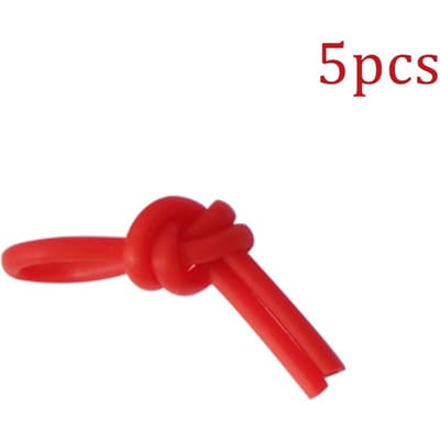 5 Pièces Amortisseur de Raquette de Tennis Amortisseur de Vibrations des Cordes Nœud en Gel de Silice Amortisseur de Chocs Racquetball Haute Qualité Pratique Usage Quotidien rouge