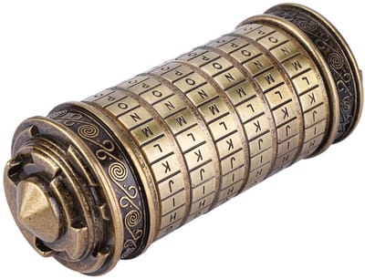 Dailygoods- Cryptex 6 Letters - Klassiek Codeslot - Elegant Ontwerp - Verlovingsring Houder - Duurzaam Metaal - Persoonlijk Wachtwoord