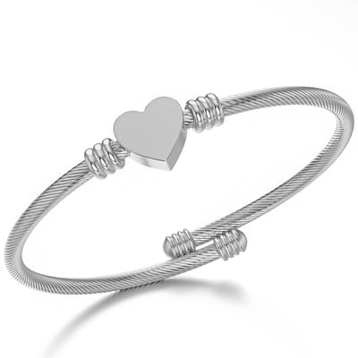 Malinsi® Armband Dames Unique Hart - Zilverkleurig RVS - Armbandjes Verstelbaar - Armbandje Vrouw