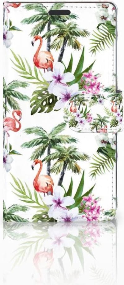 Sony Xperia Z3 Telefoonhoesje met Pasjes Flamingo Palms