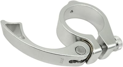 Fietszadelklem 2 stuks fietszadelpenklemmen opvouwbaar racefiets 40 mm aluminium zadelpenklem zadelbuisklem fietsaccessoires onderdelen (zilver)