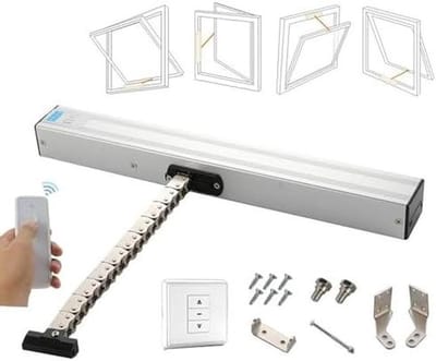 Automatische Raamopener - Kettingopener - Ventilatie Kas - Afstandsbediening - 300-1000mm Ketting - Zilver