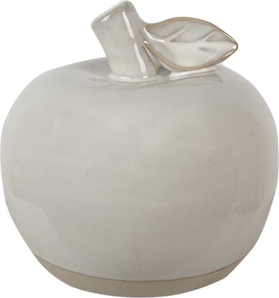 Clayre & Eef Decoratie Appel 8 cm Beige Porselein