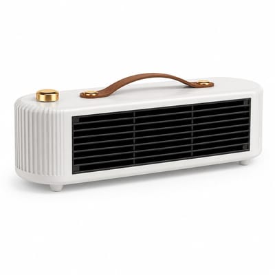 Gloovon® Mini Kachel Bureauverwarming - Stille Werking - Veilig & Draagbaar - Geschikt voor Thuiswerken en Slaapkamer - Wit