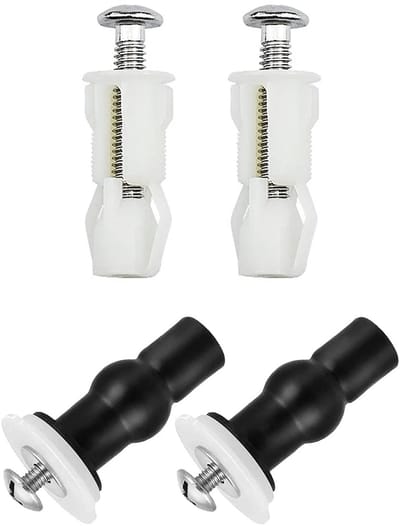 4pcs toilet seat scharnieren - schroeven - toilet zittingen - bevestigingsmaterialen - rubberen moeren - universele vervangingen voor toiletdeksels