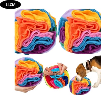 Livano Honden Speelgoed - Hond - Speelgoed - Dog Toy - Snuffelbal - Oranje 14cm