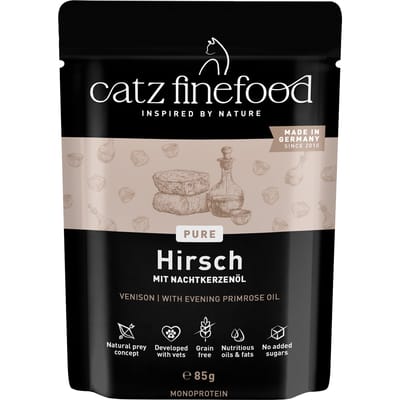 catz finefood Pure Pouch 8 x 85 g - No.121 Hert (8 x 85 g)