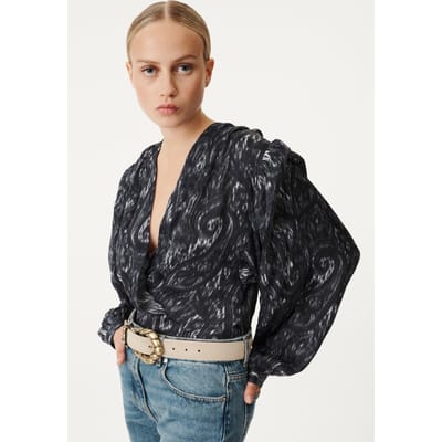 IRO Paris Zarfi Top Grey Größe: S | Blusen Outlet | Damen | Grau