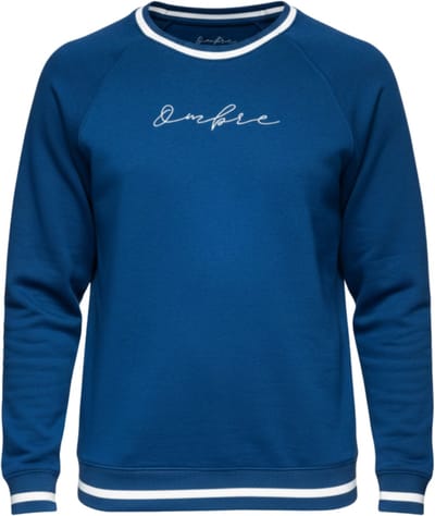 OMBRE Sweater - Regular Fit - Katoen - Lange Mouw Donkerblauw S
