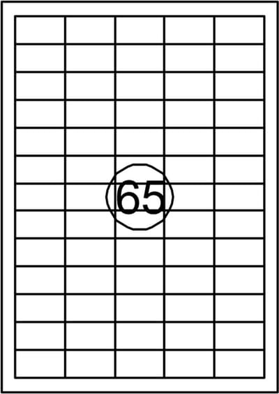 Etiket quantore 38.1x21.2mm 6500st | 10 stuks