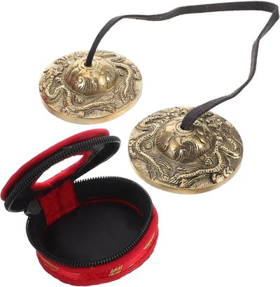 Koperen Bellen Set - Meditatie Klokkenspel - Yoga Ontspanning - Rustgevend Geluid - 7x7x3cm - Diverse Kleuren