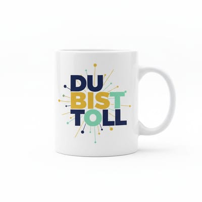 Jij Bent Geweldig Keramische Mok 330 ml – Positieve Motivatie Quote Koffie- en Theemok