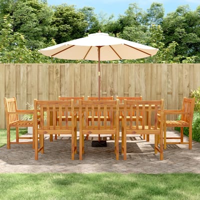 vidaXL - Tuinstoelen - 8 - st - 56x55,5x90 - cm - massief - acaciahout
