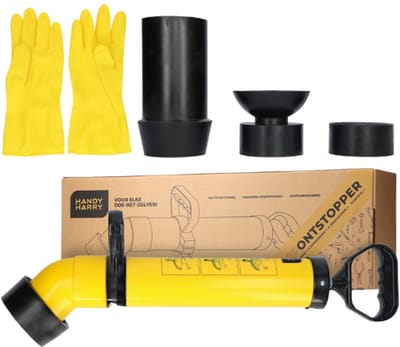 HANDY HARRY® Professionele Pomp Ontstopper Wc - Afvoer - Gootsteenontstopper - Ontstoppingsveer - Plopper - Zuigdrukreiniger - Drain
