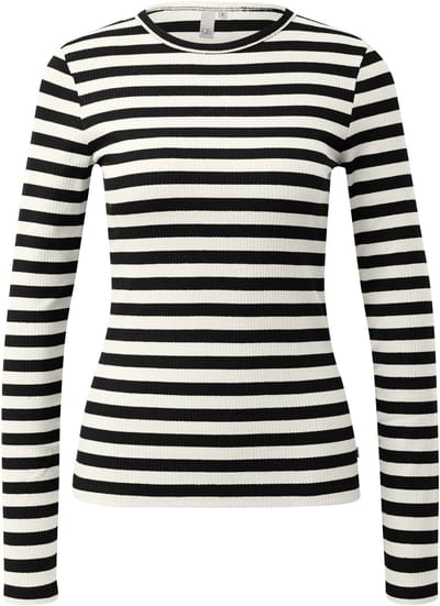 Lange mouwen T-shirt met horizontale strepen voor vrouwen QS