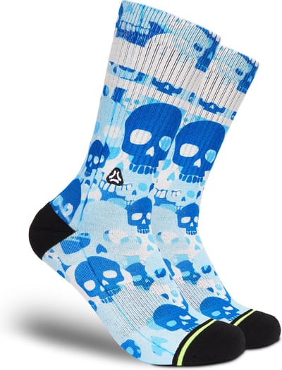 FLINCK Sportsokken - Skull Camo Delft Blue - Maat 39-41 - Unisex - Heren Sokken - Dames Sokken - Naadloze sokken - Crossfit Sokken - Hardloop Sokken - Fitness Sokken - Fietssokken - Vaderdag Cadeau