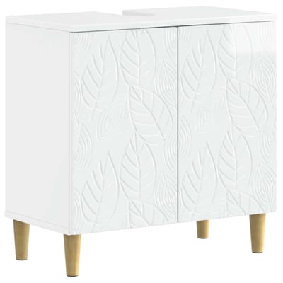vidaXL - Wastafel - kabinet - voor - de - badkamer - DELFT - Hoogglans - Wit