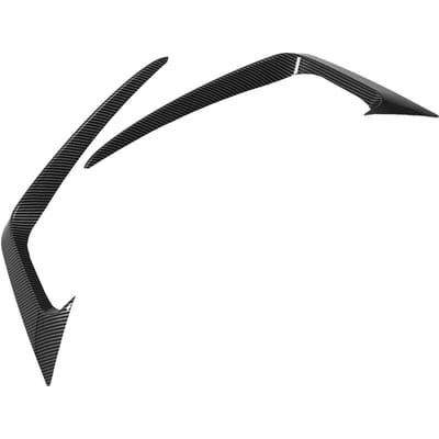 2 STuks Voorbumper Zijventilatie Splitter Links Rechts Slijtvast Bumper Spoiler Trim voor Fiesta ST MK6 2012 tot 2017 black