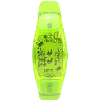 Nacht Hardlopen LED Armband Geluidsgestuurd Oplichtend Siliconen Knipperend Polsbandje voor FeestGroen green