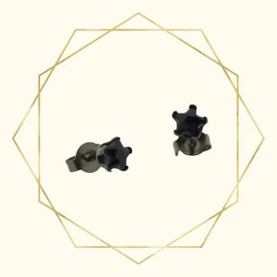 Aramat Jewels | Oorbellen | RVS Ster Oorbellen met Zirkonia - Sterretjes Oorstekers | Zilverkleurig / 6mm / Roze | | | Staal | Kinderen, Volwassenen | Verkleurd niet