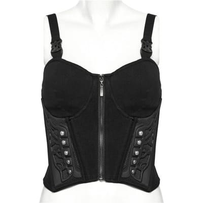 Punk Rave - Gothic Korset - Sexy Cyberpunk Vest - XS tot 4XL - voor Vrouwen - zwart