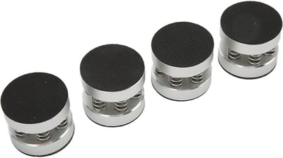 Luidspreker Isolatie Voetjes - Veren Dempers - Audio Verbetering - Schokabsorberend Ontwerp - 4 stuks - Zilver