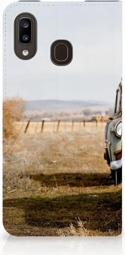 Samsung Galaxy A30 Stand Case Vintage Auto