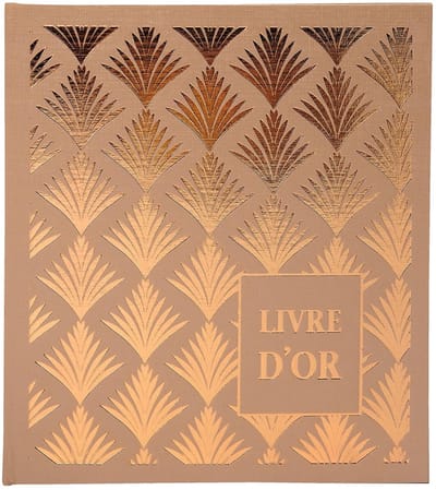 Exacompta 2x Gastenboek 140 bladzijden - goudsnede - 21x19cm - PALMYRE - Geass. Designs - 952E