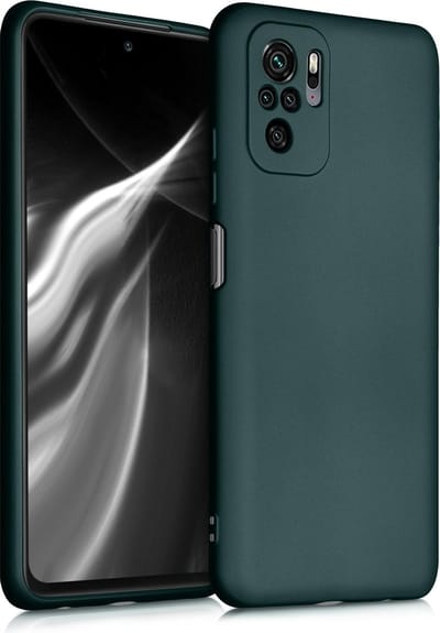 kwmobile telefoonhoesje geschikt voor Xiaomi Redmi Note 10 / Note 10S - Hoesje voor smartphone - Back cover in metallic petrol