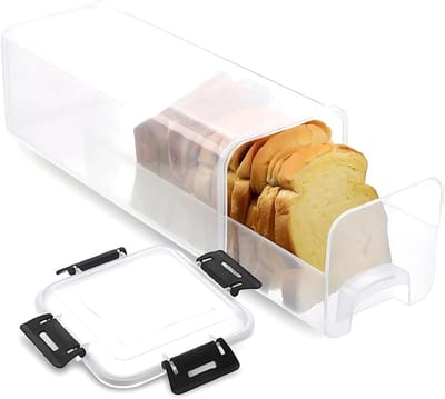 Broodbewaardoos - Broodtrommel Broodhouder - Brood Vers Houden - Luchtdichte Versheid - 34 x 15 x 15 cm - Zwart
