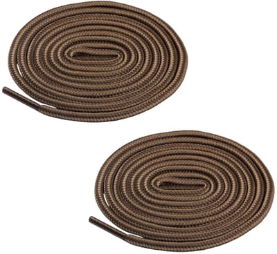 Fako Fashion - Schoenveters - Veters - Rond - Gevlochten Mix - 4mm - 120cm - 1 Paar - 2 Stuks - Bruin