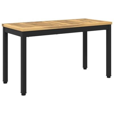 vidaXL - Tuinbank - 80,5 - x - 35 - x - 45 - cm - Massief - Acacia - Hout - Wit - en - zwart
