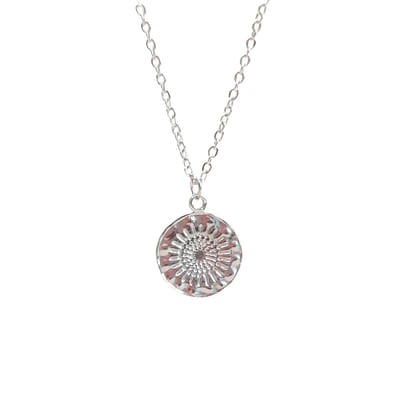 Ava & Imber Ray of Sun Ketting Zilver | Waterproof Schakelketting met Zilveren Zon Hanger