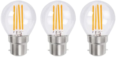 VITO LED Filament Kogellamp G45 B22 - 6W (vervangt 60W) - 726lm - 2700K - Ø64mm - 220-240V - Energiezuinig - 3 stuks